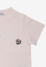 Moncler Kids Baby Boys Embroidered T-shirt Pink 8C00006-89AUM529_78394