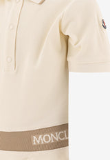 Moncler Kids Girls Logo Jacquard Polo Dress Beige 8I00001-899YV050_78305