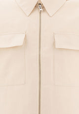 NN.07 Zip-Up Collared Jacket 2521808526ALBAN 1808IVORY_78367