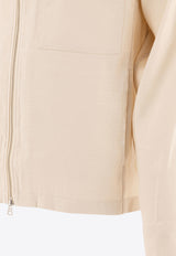 NN.07 Zip-Up Collared Jacket 2521808526ALBAN 1808IVORY_78367