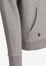 Polo Ralph Lauren Logo Embossed Drawstring Hoodie Gray 710964476002ANDOVER HEATHER_78526