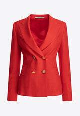 Tagliatore Coral Double-Breasted Slim-Fit Blazer Red J-CORAL1EK340159ER898_78497
