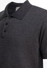 Golden Goose DB Fine Knit Wool Polo T-shirt Gray GMP01412P00104160318_78544