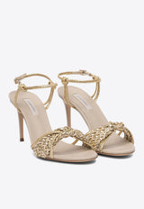 Casadei Marbella 80 Interwoven Metallic Sandals Gold 1L345J0801C2731C124_78555