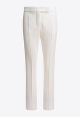 Max Mara Pianoforte Vincita Straight-Leg Tailored Pants White 2511131024600VINCITA010_78595