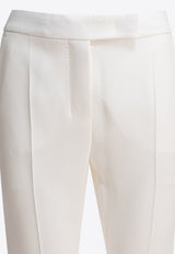 Max Mara Pianoforte Vincita Straight-Leg Tailored Pants White 2511131024600VINCITA010_78595