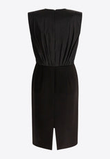 Max Mara Pianoforte Vittor V-neck Mini Dress Black 2511221064600VITTOR004_78608