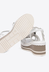 Pons Quintana Leather Braided Sandals 11222S00BLANCO_78612