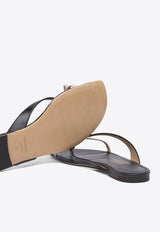 Ferragamo Abibi Mini Bow Flip Flops Black 0782901_78760