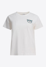 PINKO Embellished Love Birds T-shirt White 103320A2G7Z05_78763