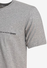 Comme Des Garçons Shirt Logo Print Crewneck T-shirt Gray FO-T026-S252 TOP GREY_78952