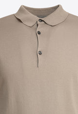 John Smedley Adrian Polo T-shirt Gray ADRIANPARCHMENT_78917