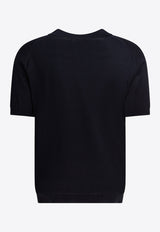 John Smedley Noah V-neck Polo T-shirt Blue NOAHNAVY_78923