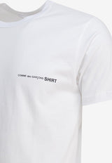 Comme Des Garçons Shirt Logo Print Crewneck T-shirt White FO-T026-S253 WHITE_78979