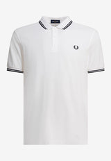 Comme Des Garçons Shirt Logo Embroidered Polo T-shirt White FO-T502-S253 WHITE_79009