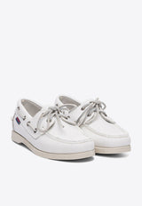 Lace-Up Leather Loafers