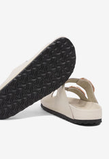 Birkenstock Arizona Big Buckle Patent Leather Sandals Beige 1027850ECRU_79076