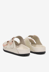 Birkenstock Arizona Big Buckle Patent Leather Sandals Beige 1027850ECRU_79076