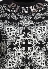 PINKO Niamey Bandana Print T-shirt Black 104604A2CYZDI_79161