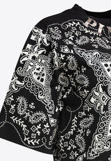 PINKO Niamey Bandana Print T-shirt Black 104604A2CYZDI_79161