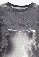 Sportmax Kibbutz Sequined T-shirt 2512941062600KIBBUTZ005_79185 Silver