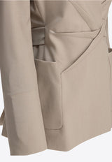 Max Mara Nereo Double-Breasted Wool Blazer Beige 2511041083600NEREO006_79188