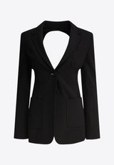 Max Mara Anagni Single-Breasted Cut-Out Blazer Black 2511911023600ANAGNI005_79239