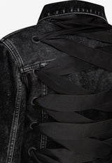 Balenciaga Cropped Denim Jacket Black 831697TSW651963_79327