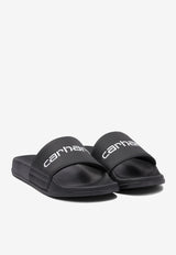 Carhartt Wip Logo Debossed Rubber Slides Black I0346150D2.XX.4U_79277_TH