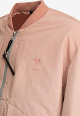 Goldwin Logo Embroidered Bomber Jacket Pink GL15704MCPINK_79332