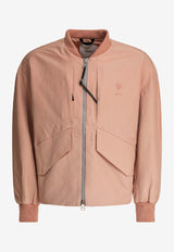 Goldwin Logo Embroidered Bomber Jacket Pink GL15704MCPINK_79332