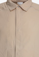 Goldwin Logo-Embroidered Buttoned Shirt GZ55102SILICA_79307