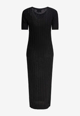 Loulou Studio Perforated Midi Dress Black ARUBABLACK_79303