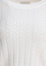 Loulou Studio Tinos Ribbed Knit Cropped Sweater Ivory TINOSIVORY_79338