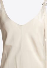 Sportmax Unione V-neck Midi Dress 2512221052600UNIONE001_79347 Beige