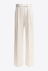 Max Mara Clarion Pinstriped Straight-Leg Pants 2511781022600CLARION001_79296