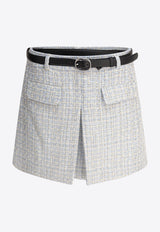 Self-Portrait Tweed Mini Skirt Blue SS25-008SK-BLBLUE_79341