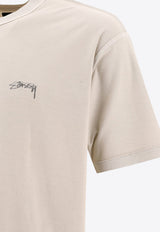 Stüssy Lazy Logo T-shirt Beige 11402831207 BONE_79346