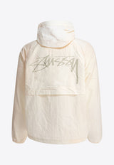 Stüssy Beach Shell Wave Windbreaker Jacket Light Beige 1157451207 BONE_79275