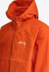 Stüssy Beach Shell Wave Windbreaker Jacket Orange 1157450213 CAYENNE_79375