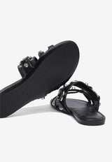 Balenciaga City Flat Mules in Nappa Leather Black 834692WAD4Y1080_79445