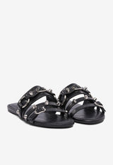 Balenciaga City Flat Mules in Nappa Leather Black 834692WAD4Y1080_79445