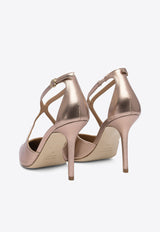 Lella Baldi Venus 95 Metallic Leather Pumps Bronze LE2520NAPPARAME_79447