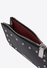 Alexander McQueen Studded Logo Lettering Leather Cardholder 813546AXZ111000_79459