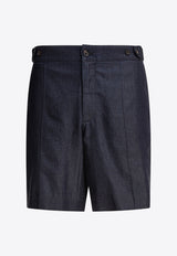 Alexander McQueen Denim Bermuda Shorts Blue 828588QYABM4244_79495
