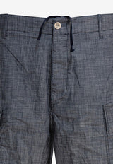 C.P. Company Chambray Cargo Shorts Gray 18CMBE149A110065WD17_79522