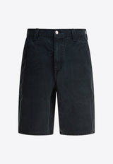 Stüssy Washed Canvas Bermuda Shorts Black 1123270001 BLACK_79556