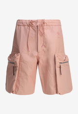 Goldwin Logo Embroidered Cargo Shorts Pink GL75751MCPINK_79587