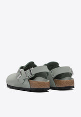 Birkenstock Tokio Nubuck Leather Slides Green 1029429PURE SAGE_79688