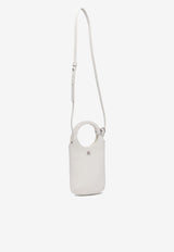 Courrèges Slim Holy Handbag in Smooth Leather White 225GSA178CR00650011_79653